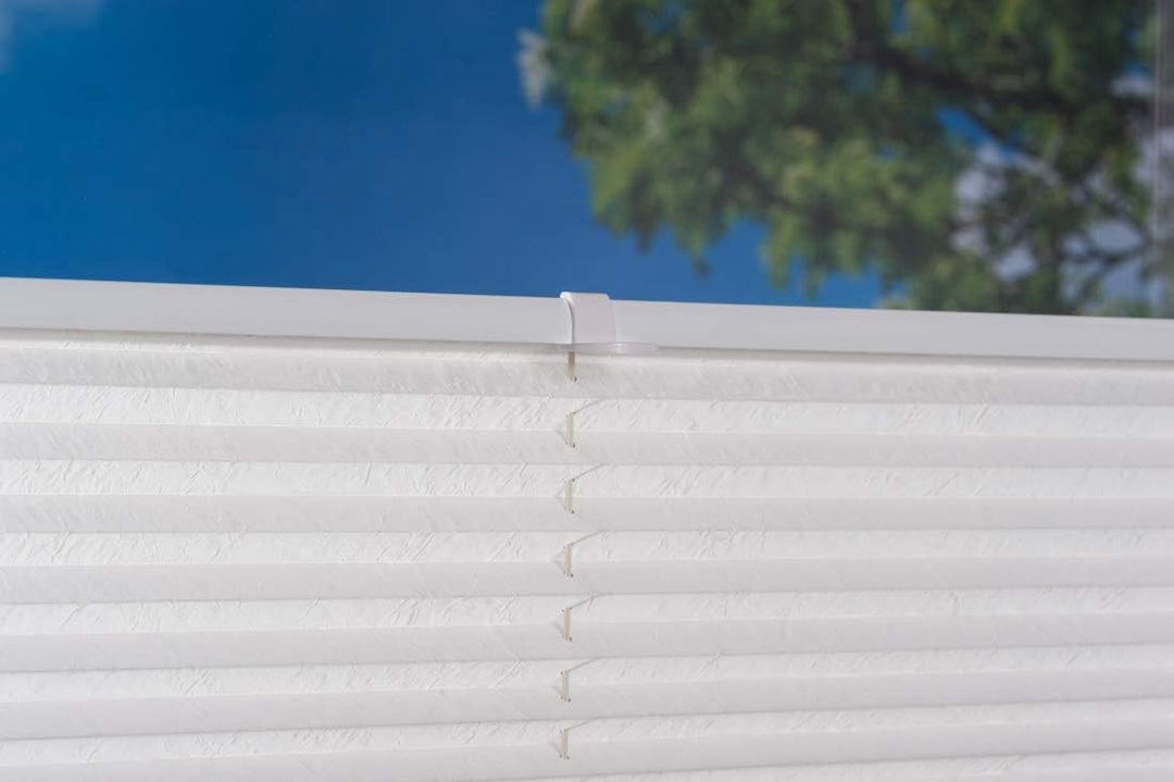 K-home Klemmfix-Plissee 105 x 130 cm (B x L) Creme Lichtschutz +++ Moderne Crushed Optik +++ 105 x 1