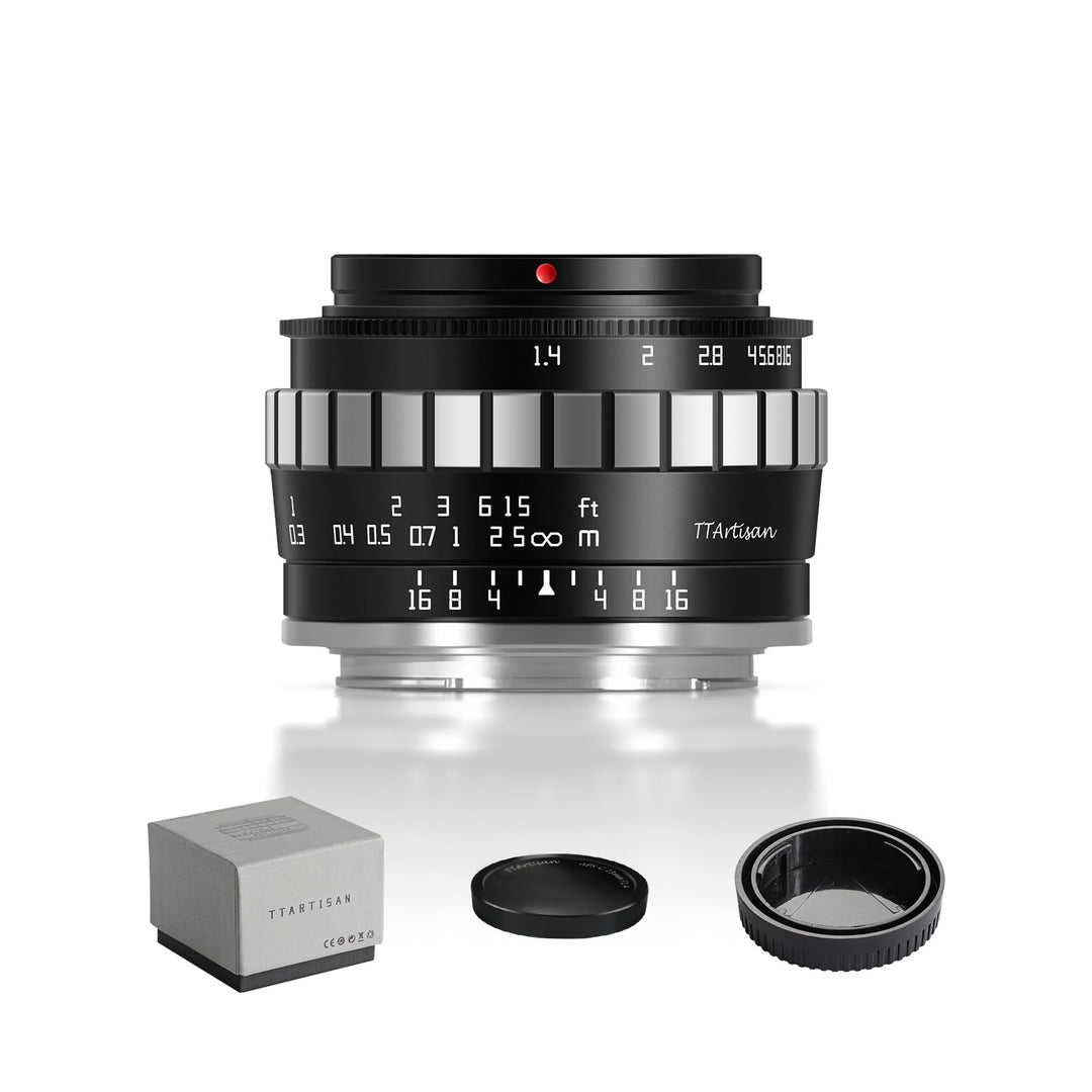TTARTISAN 23 mm F1.4 APS-C manueller Fokus Kameraobjektiv für Sony E-Mount (E-Mount), Sony E
