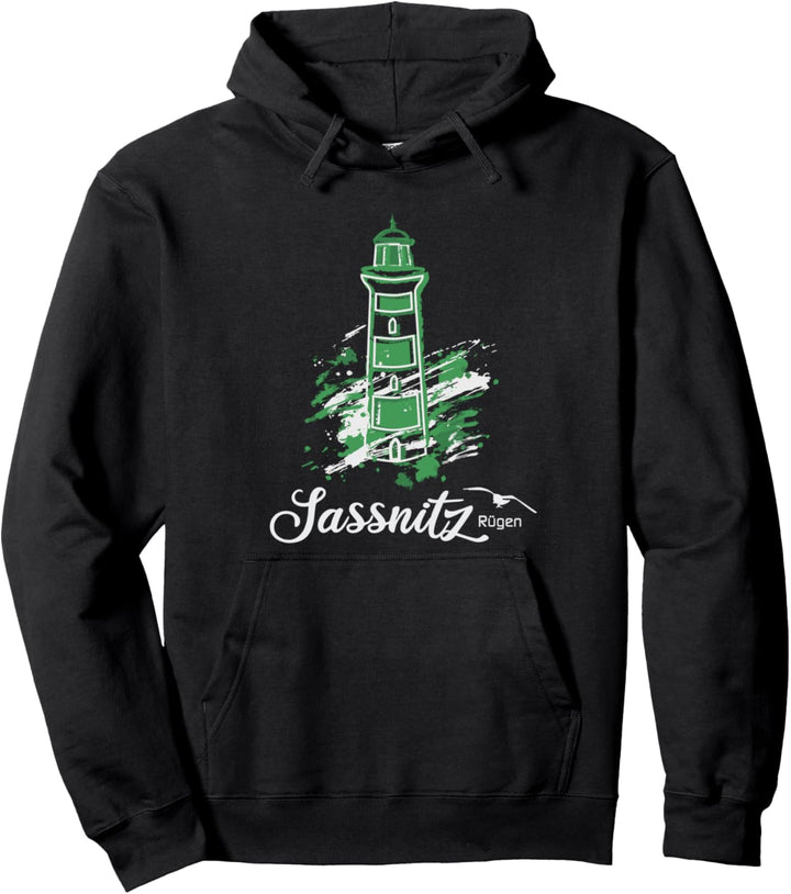 Sassnitz Rügen Ostsee Ostmole Hafen Leuchtturm Pullover Hoodie