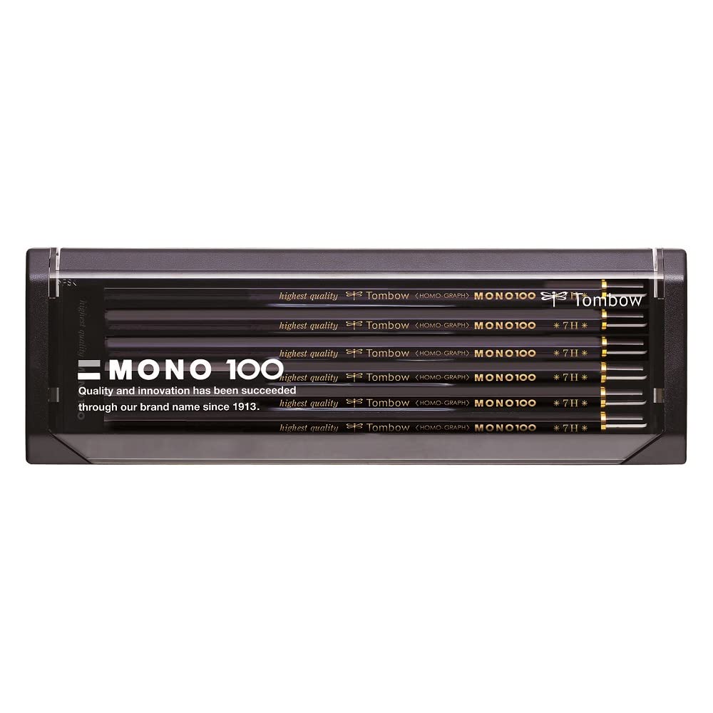 Tombow MONO-100-7H Bleistift Mono 100 Härtegrad 7H, 12-er Set, Härtegrad 7H