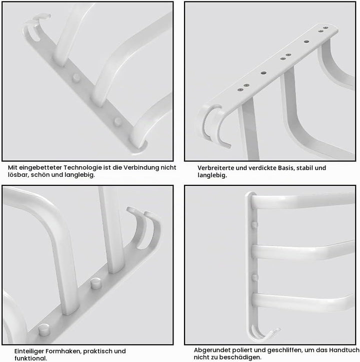 Handtuchhalter Bad 3 Tier Handtuchstange Badezimmer Aluminium Wand-handtuchhalter Handtuchhalter Wan