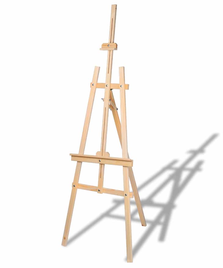 Staffelei für Kunstmalerei - Gross 172 cm aus Naturholz für Kunstmalerei, Ausstellung, Aussenwerbung