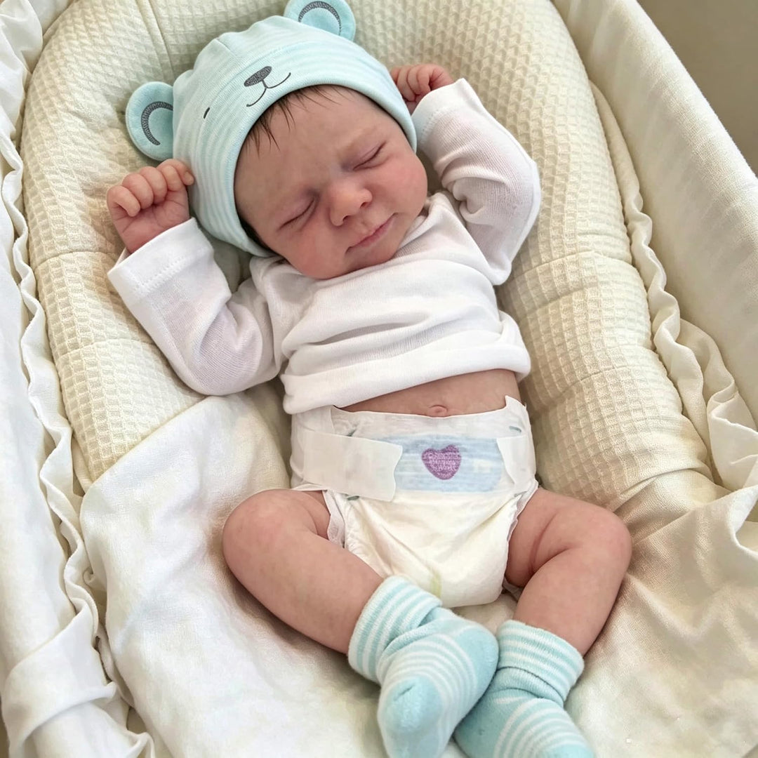Zero pam Reborn Baby Vollsilikon Lebensecht-45CM Silikon Baby, Reborn Puppen Lebensecht, Puppe Wie E