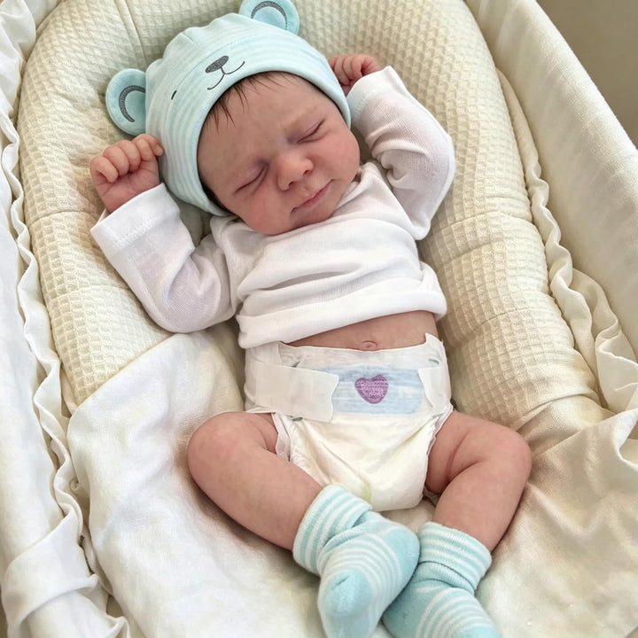 Zero pam Reborn Baby Vollsilikon Lebensecht-45CM Silikon Baby, Reborn Puppen Lebensecht, Puppe Wie E