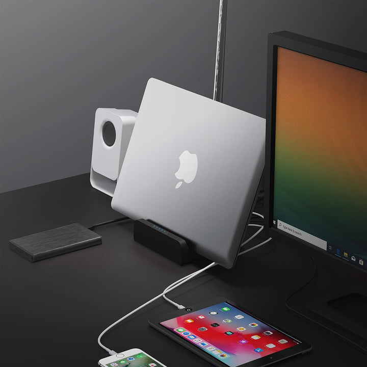 SABRENT USB Docking Station mit Netzteil, 2 Videoausgang (HDMI und DVI), RJ45 Ethernet, Audio, 4 USB