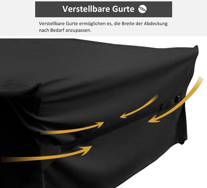 Dokon Abdeckung für Gartenmöbel Wasserdicht, 220x220x90cm, Gartentisch Schutzhülle mit Belüftungsöff