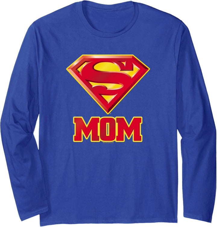Superman Super Mom Supermama Langarmshirt