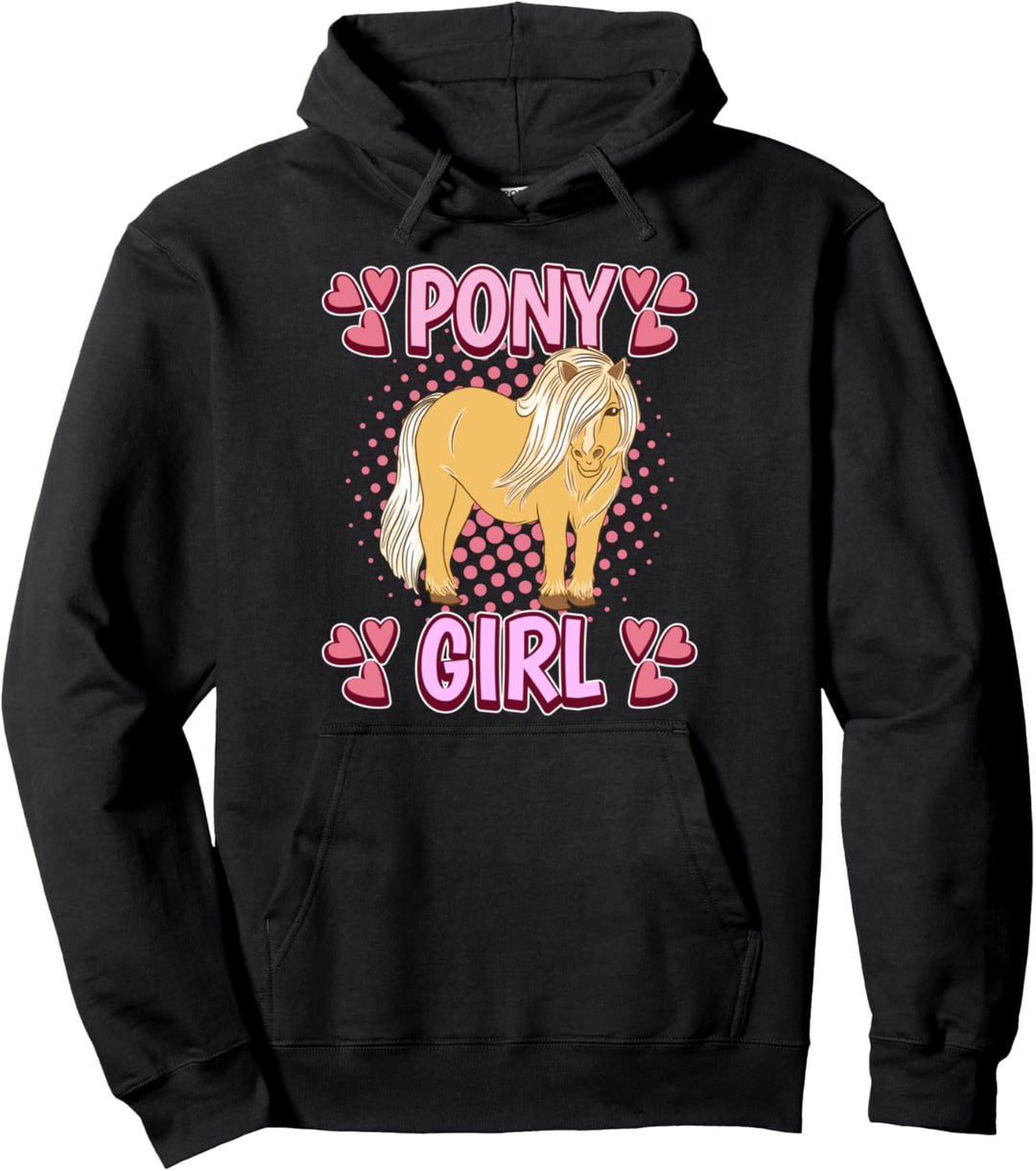 Damen Pony Girl Mädchen Pony Pullover Hoodie