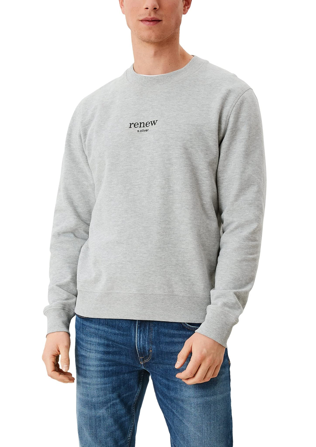 s.Oliver Herren Sweatshirt XL Light Melange, XL Light Melange