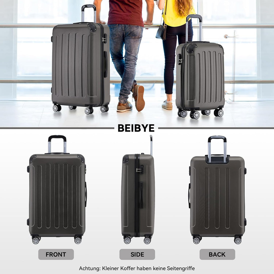 BEIBYE 2045 Zwillingsrollen 3tlg. Reisekoffer Koffer Kofferset Trolleys Hartschale in 20 Farben (Cof