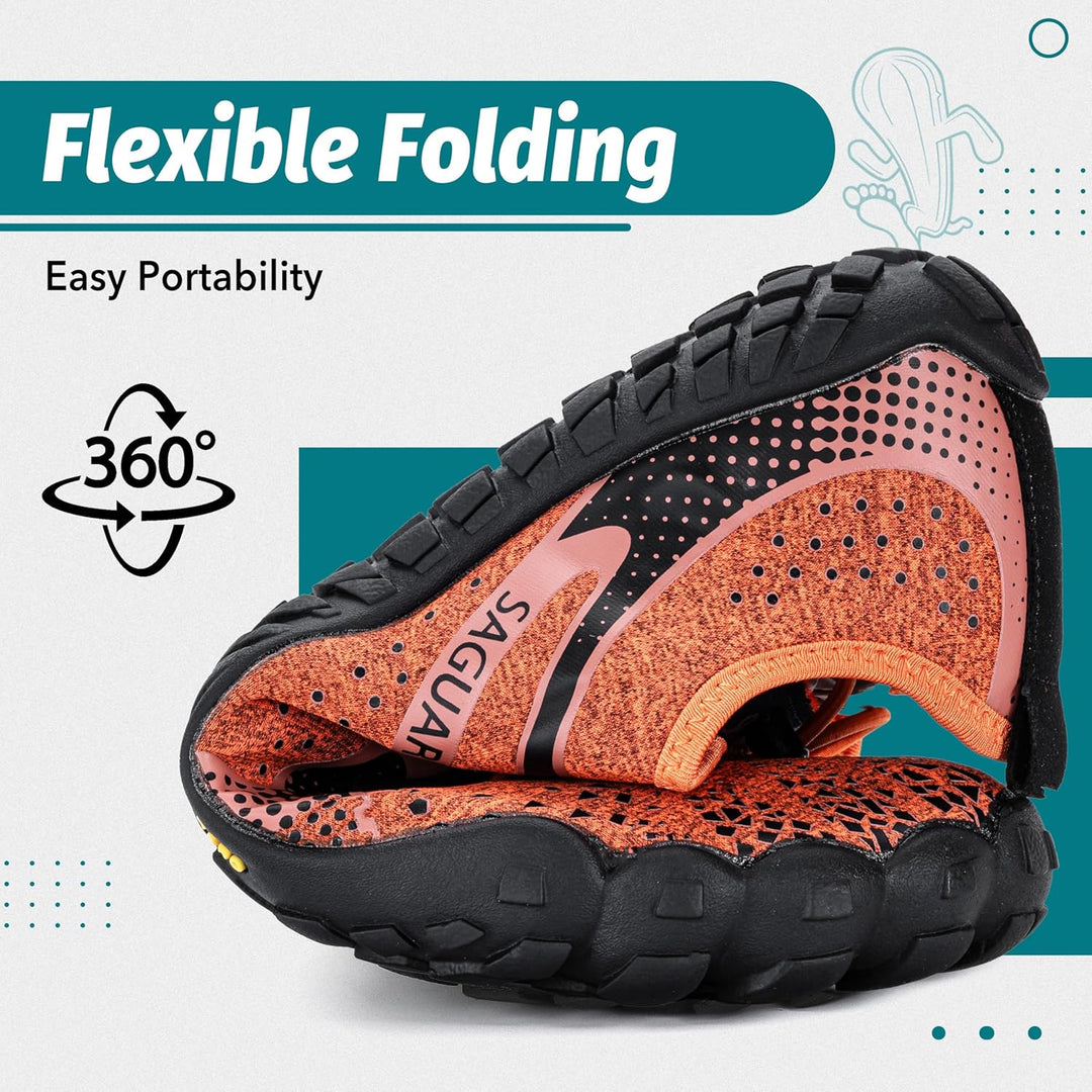 SAGUARO Unisex Barfussschuhe Herren Damen Traillaufschuhe Atmungsaktiv rutschfest Laufschuhe mit Zer
