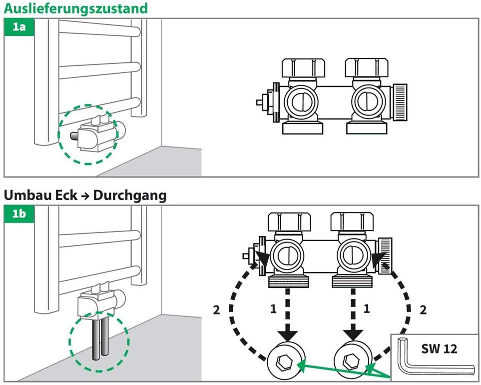 Buderus Ventil-Armaturen Set Multiblock, Weiss