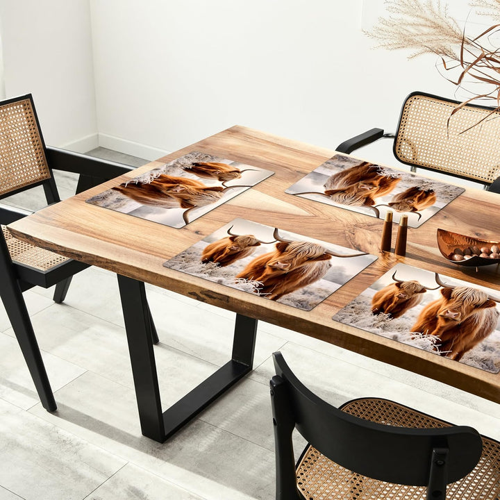 KitchenYeah© Platzsets Abwaschbar 6-Teilig 45x30 cm Tischsets Platzdeckchen Platzset Unterlage Tisch