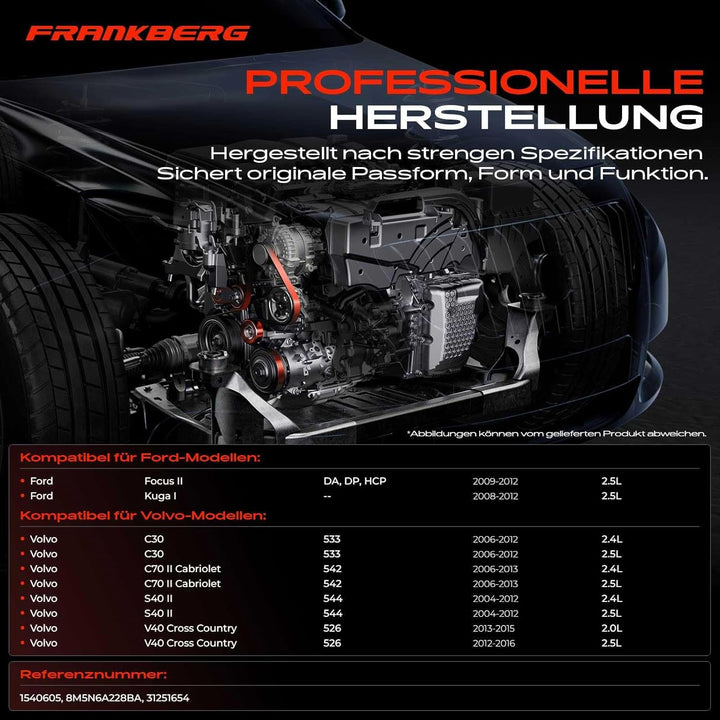 Frankberg Spannrolle Riemenspanner Vorne für Focus II Kuga I C30 C70 II S40 II V40 V50 2004-2021 312