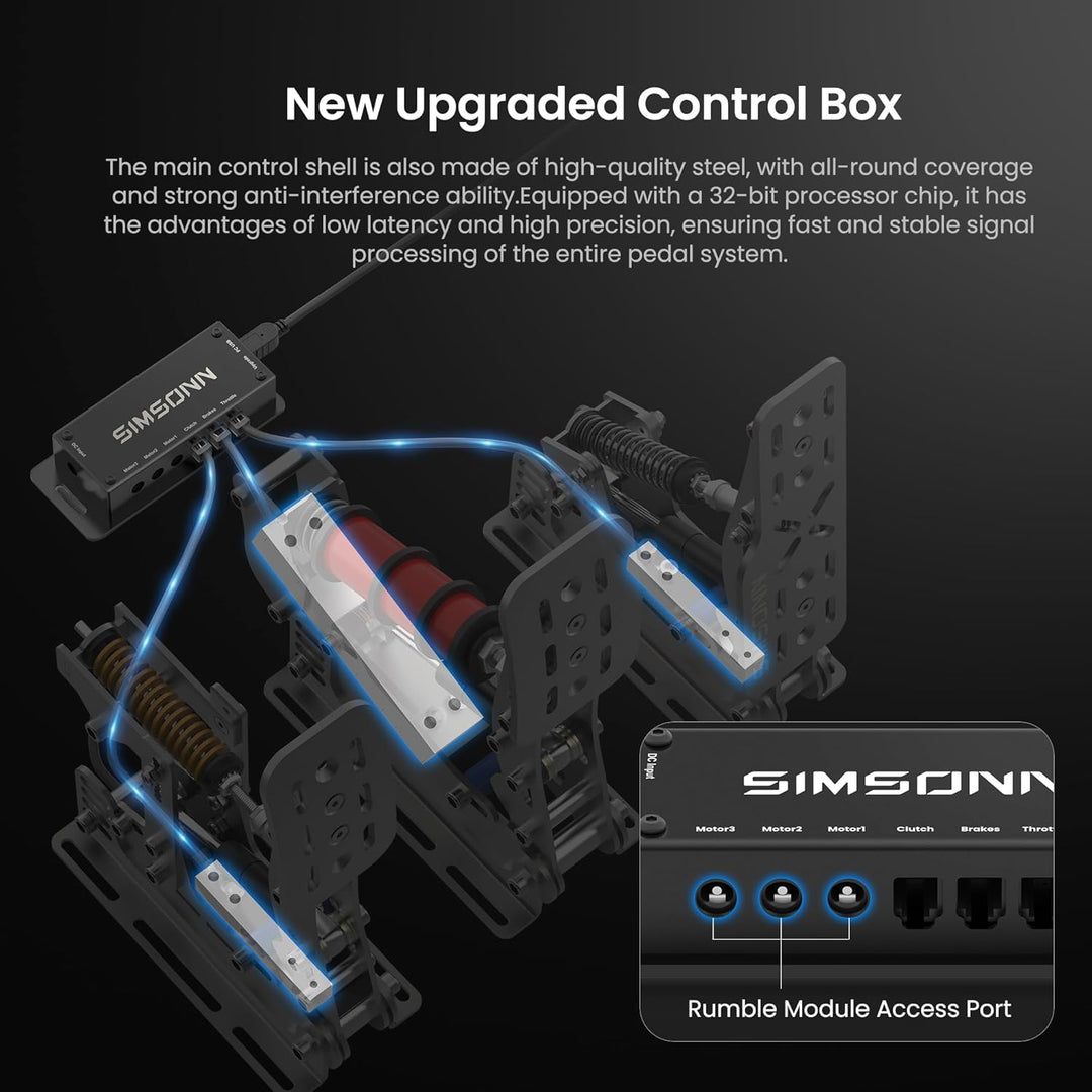 SIMSONN Plus X Sim Racing Pedale PC Racing Simulator Drucksensor Lastzelle HE Hydraulikpedale Unters