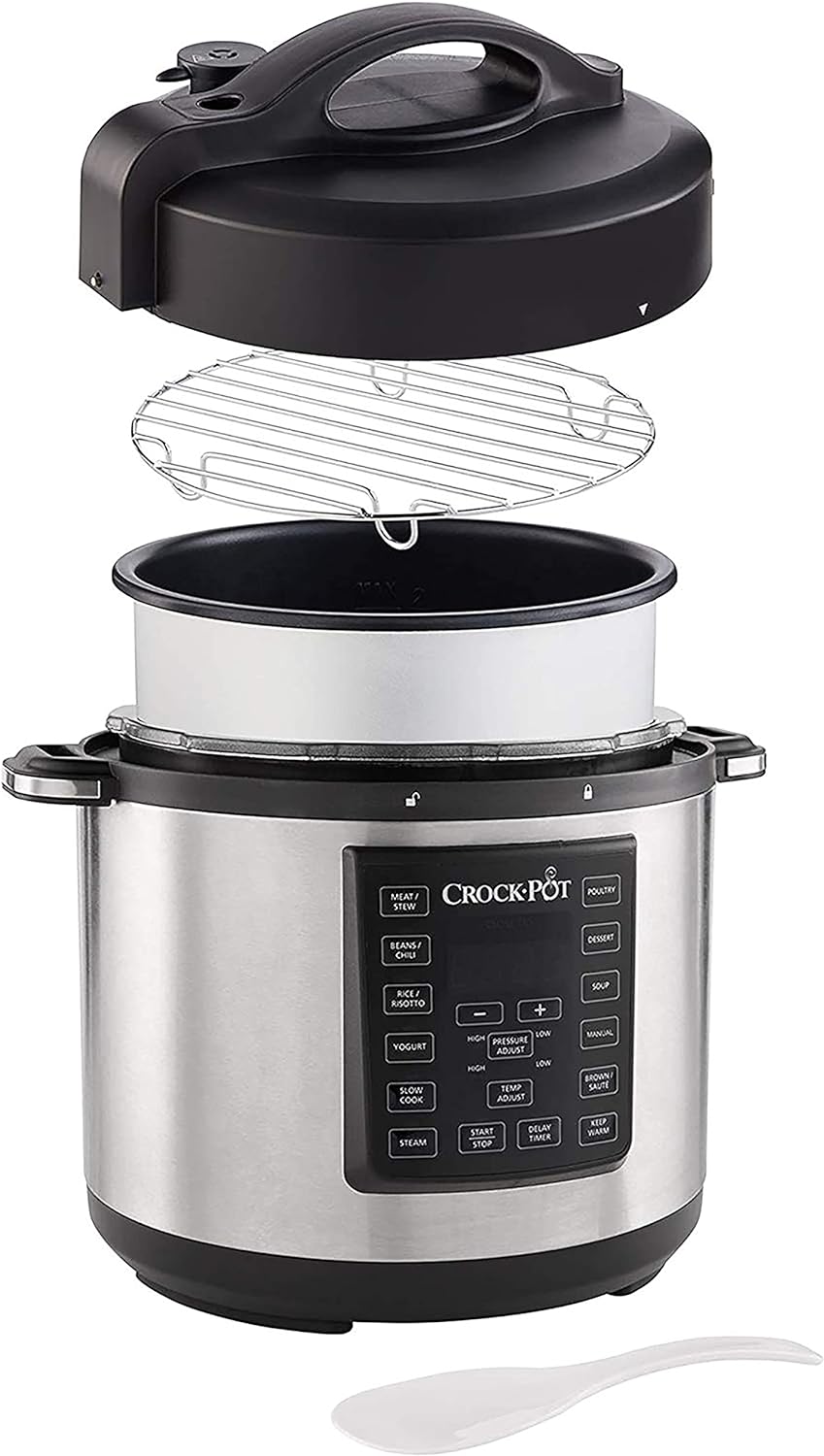 Crockpot Express Kocher | programmierbarer 12-in-1-Multikocher mit Schongarer sowie Dämpf- und Sauté