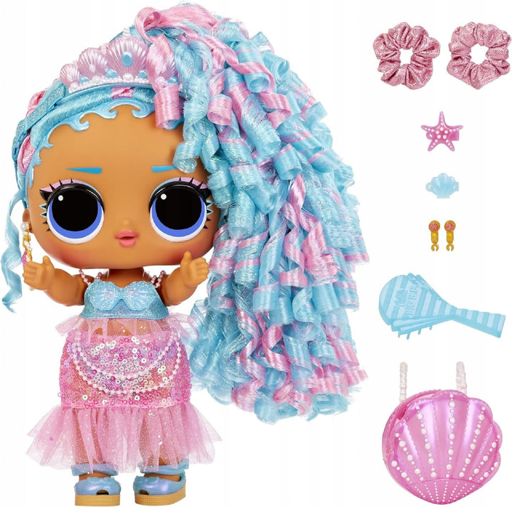 LOL Surprise Big Baby Hair Hair Hair – SPLASH QUEEN – 27,94 cm grosse Puppe mit 14 Überraschungen, A