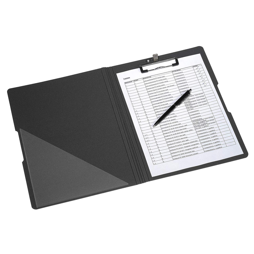 Herlitz 11217221 Klemmbrettmappe PF A4 (4 Stück, schwarz) 1 Stück schwarz 4, 1 Stück schwarz 4