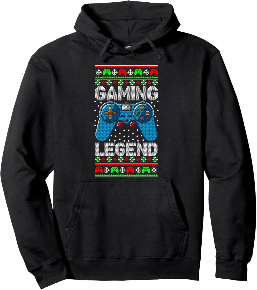Gaming Legend Christmas Gamer Ugly Sweater Videospiel Pullover Hoodie