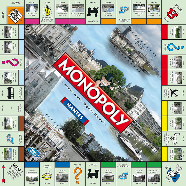 Winning Moves – Gesellschaftsspiel – Monopoly – Städte (französisch) Monopoly Nantes, Monopoly Nante