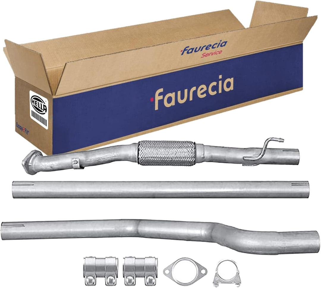 HELLA 8LA 366 000-441 Abgasrohr - Easy2Fit® Kit - vorne - dreiteilig - Set mit Anbauteilen
