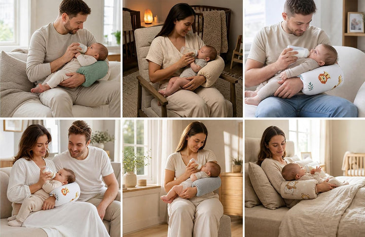 Stillkissen klein Breastfeeding und Nursing Pillow für unterwegs 20 cm - Stillmuff Armkissen und Lag