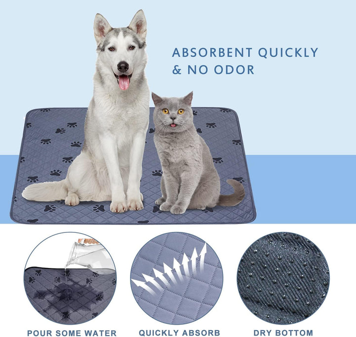 Reusable Puppy Training Pad, 2-Packs,Highly Absorbert Pee Pads for Dogs,Machine Washable Pet Pads Ge