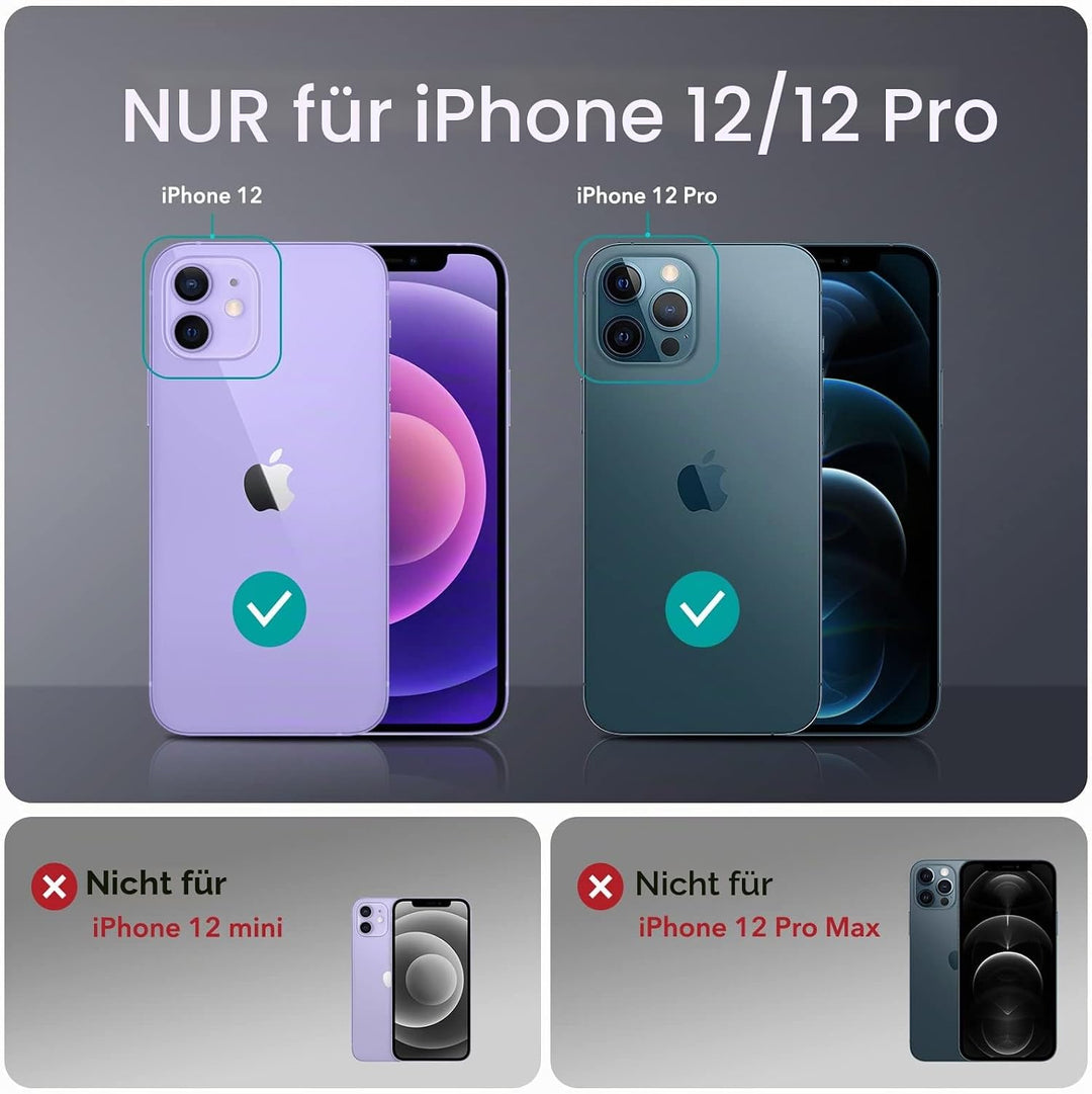 ESR Hülle für iPhone 12, iPhone 12 Pro 2020 Sidekick Hybrid Magafe Case, Transparent Handyülle mit H