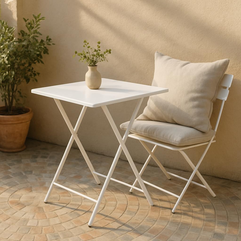Milton &amp; Oldbrook Klapptisch Valongo, 60 x 60 cm, Weiss