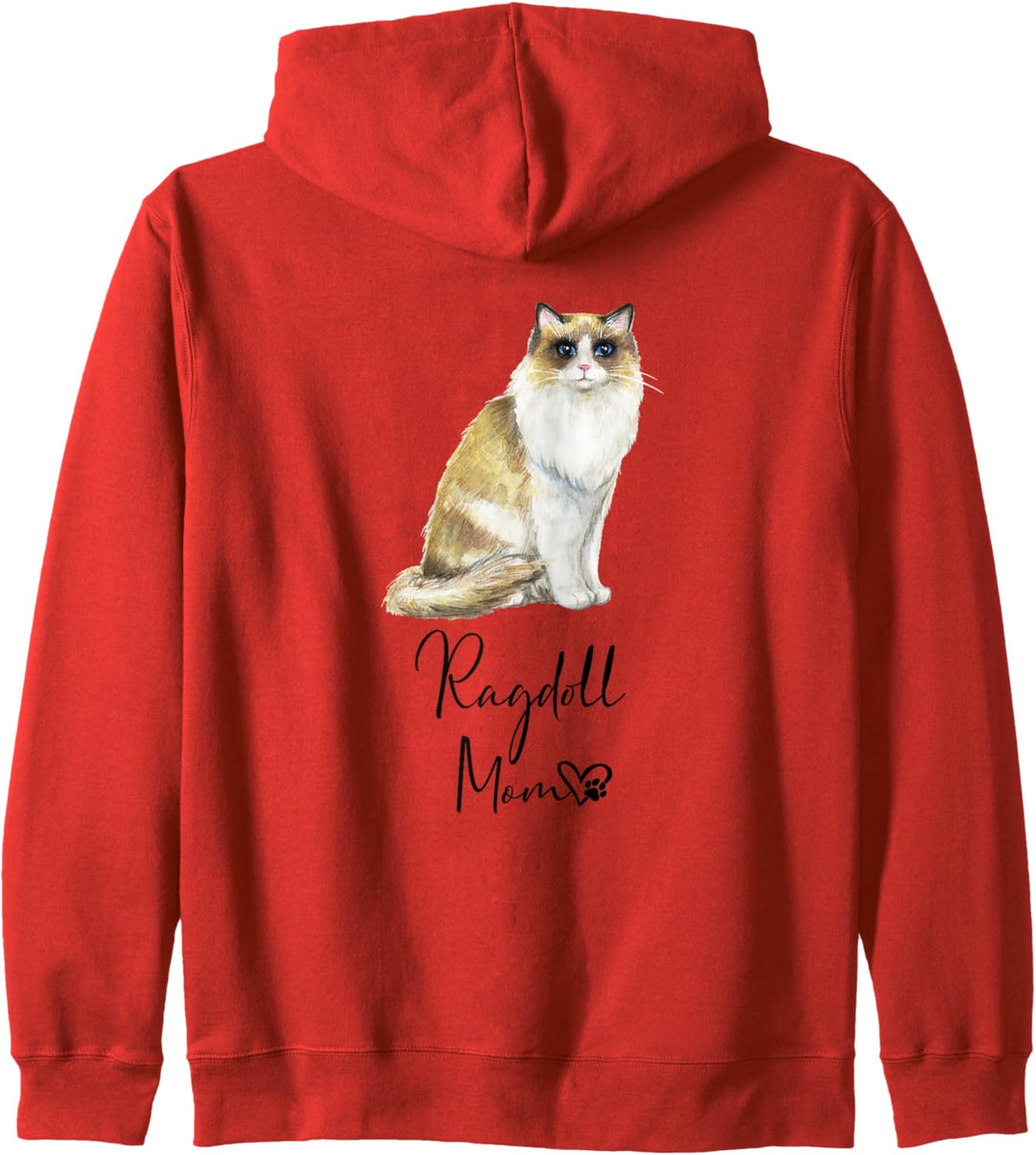 RAGDOLL MOM Mama Katze Katzenmama Frauchen Rückendruck Kapuzenjacke