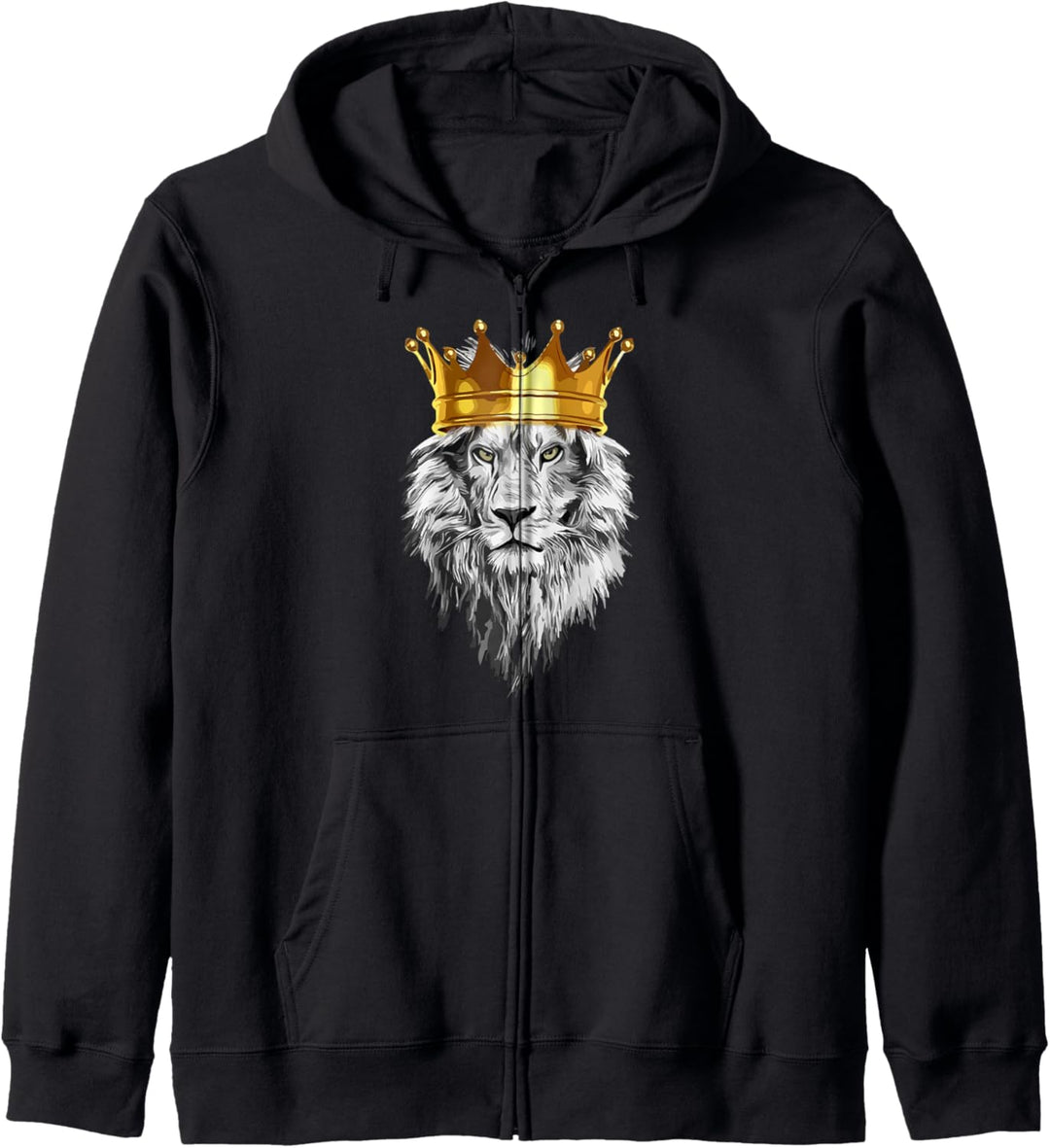 Löwe mit Krone König für Löwen Fans Kapuzenjacke