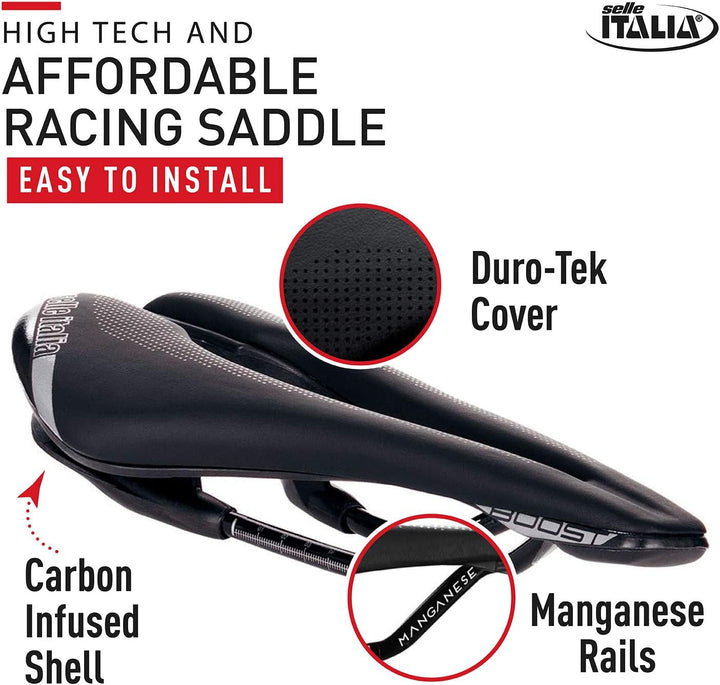 Selle Italia Unisex – Erwachsene Sp01 Boost Tm Superflow Sattel S Schwarz, S Schwarz
