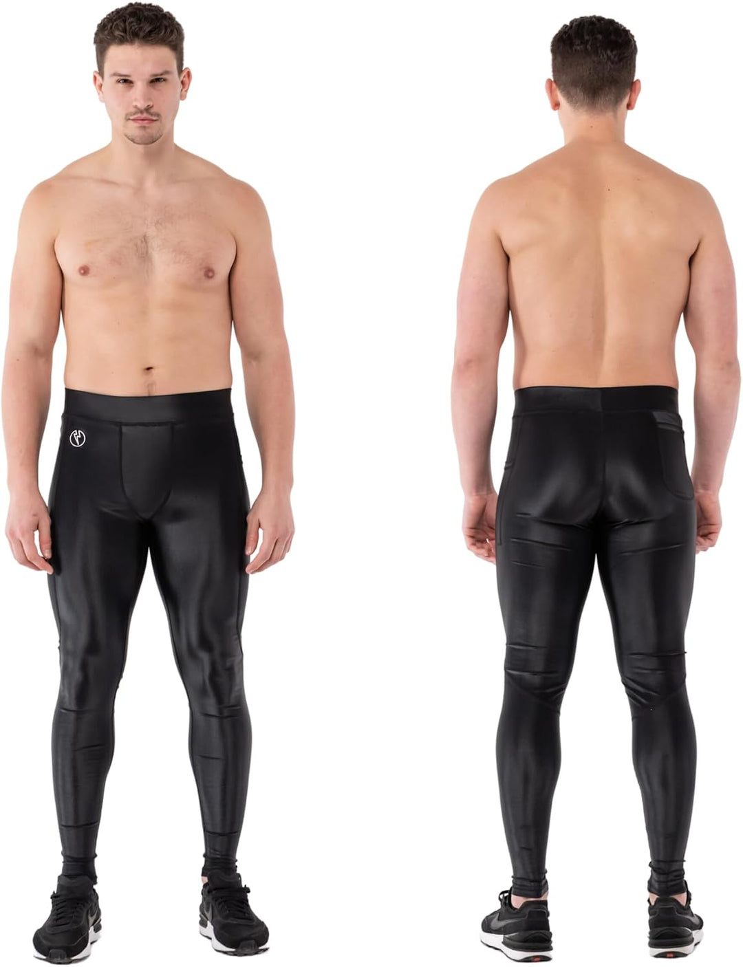 Kapow Meggings Performance Range Männer Leggings Sportkompression mit Taschen Omega XL, Omega XL