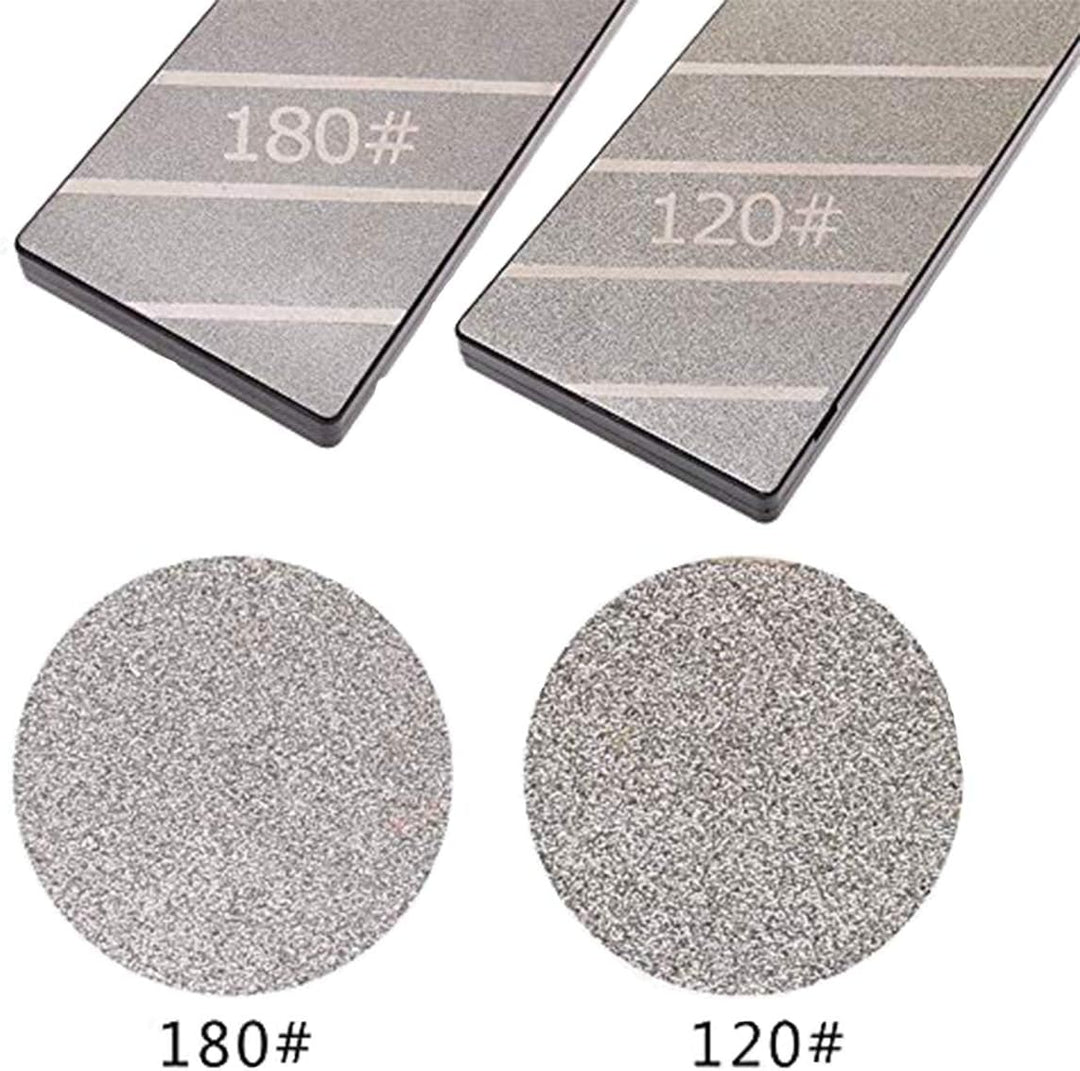 Diamant-Abflachungsstein-Läppplatte Doppelseitige (120 & 180) Körnung Diamant-Schärfplatte Befestigu