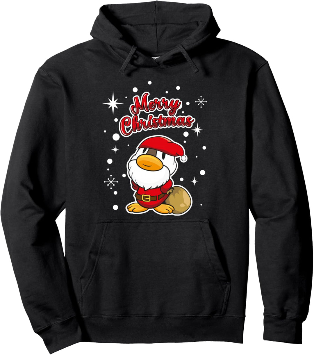 Cute Merry Christmas - Weihnachtsmann Ente - Süsses Quagly Pullover Hoodie