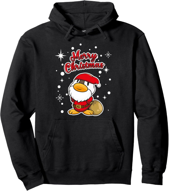 Cute Merry Christmas - Weihnachtsmann Ente - Süsses Quagly Pullover Hoodie