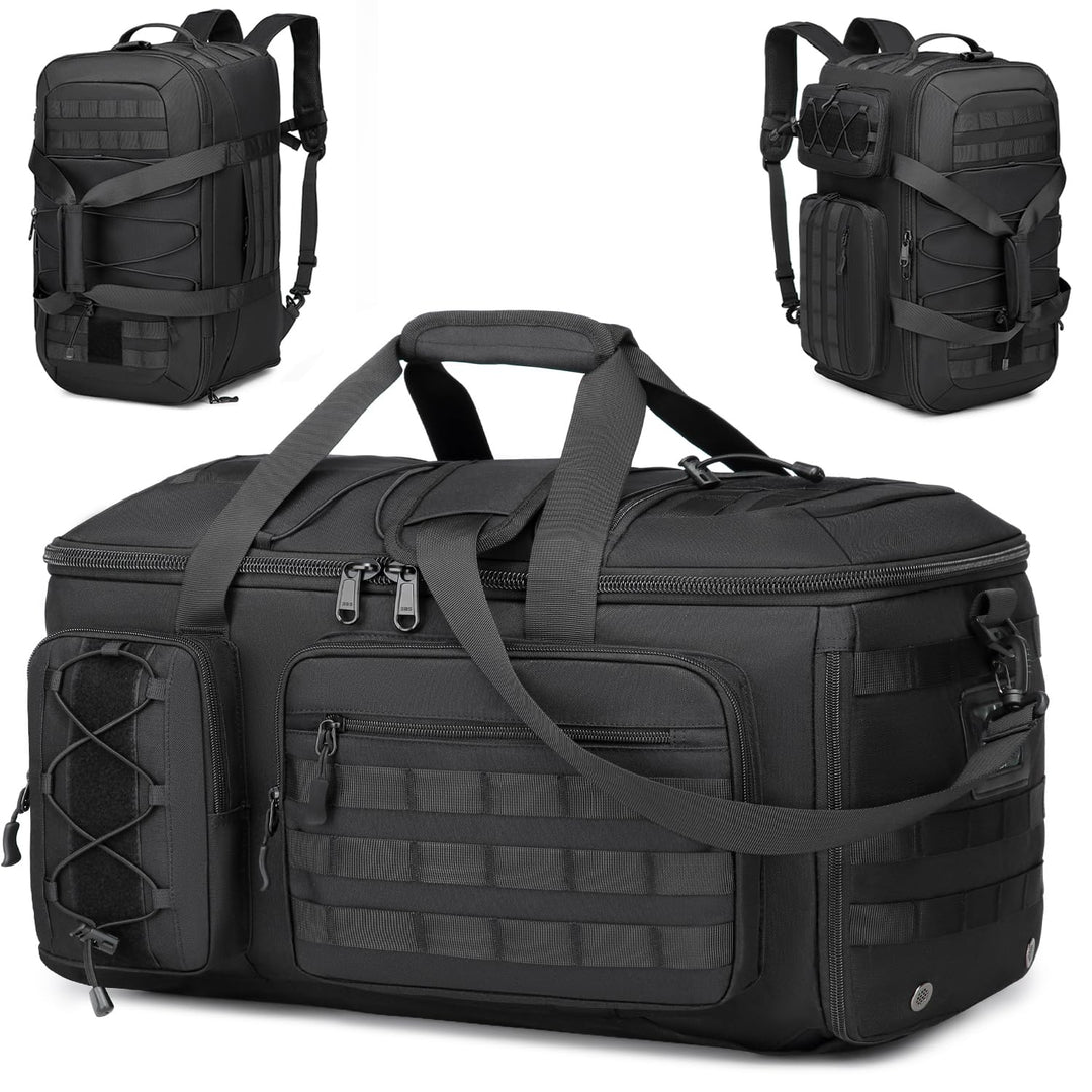 3 in 1 Sporttasche Herren mit Schuhfach & Rucksackfunktion Taktische Reisetasche Handgepäck Rucksack