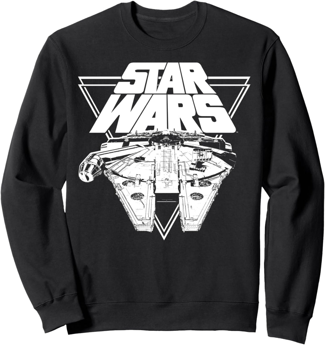 Star Wars The Last Jedi Millennium Falcon Triangle Poster Sweatshirt