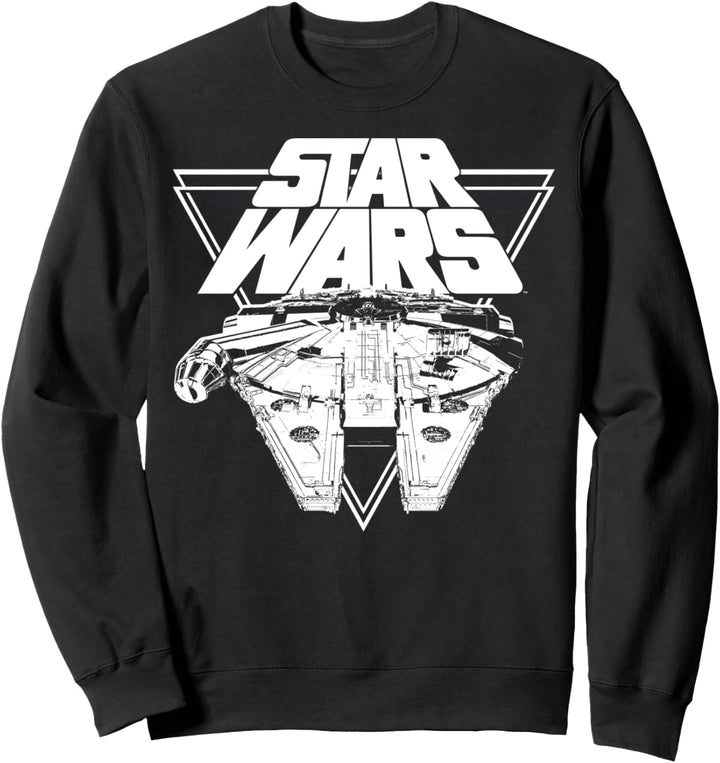 Star Wars The Last Jedi Millennium Falcon Triangle Poster Sweatshirt