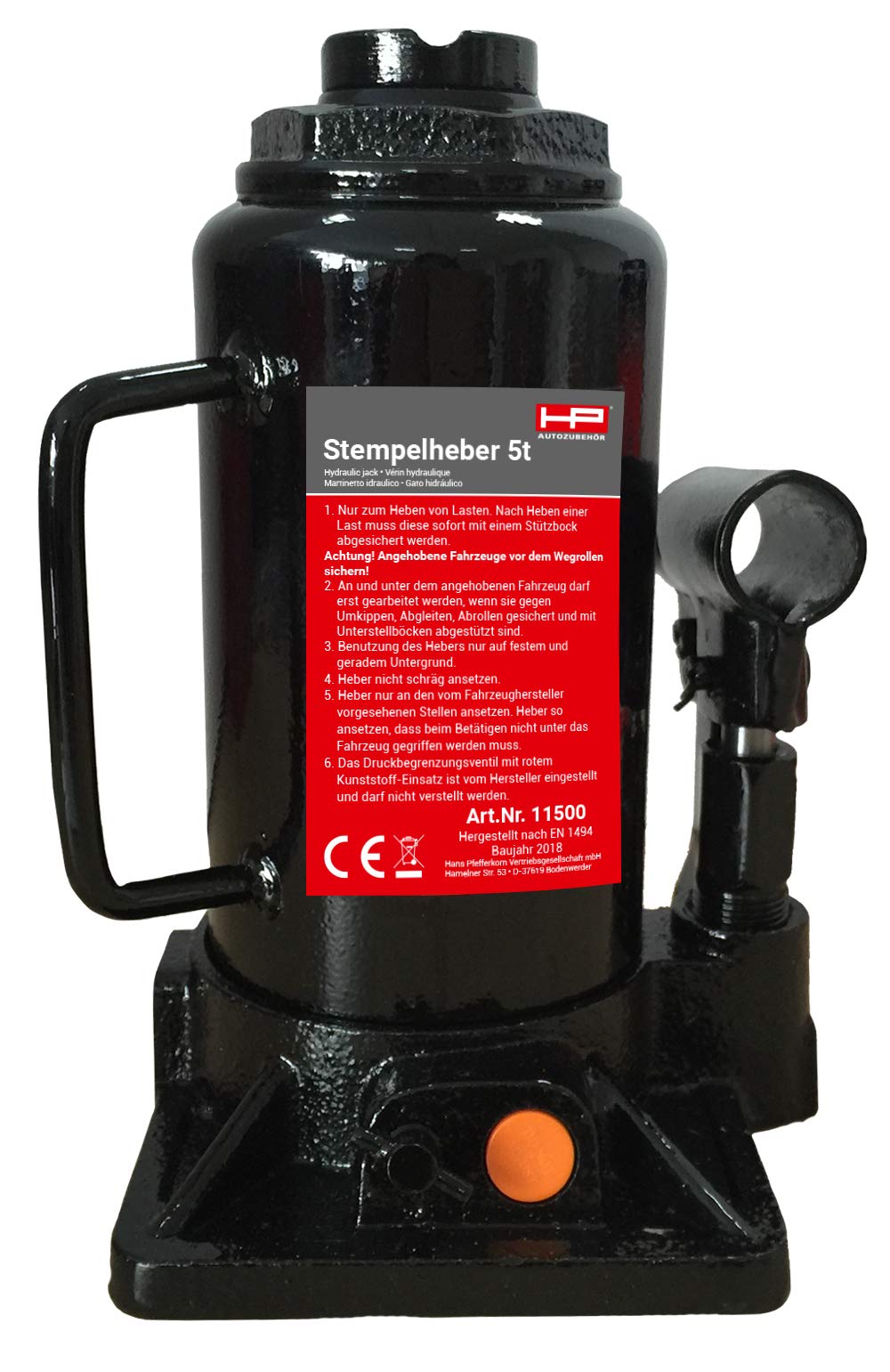 HP-Autozubehör 11500 Stempel Wagenheber 5,0 Tonnen