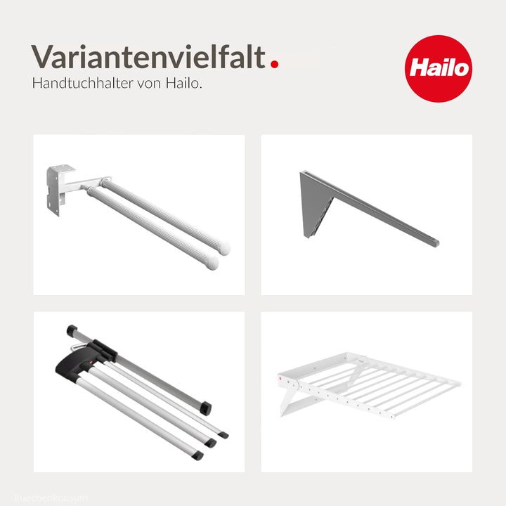 Hailo SECCO Handtuchhalter 3armig Handtuchhalter Handtuchstange Handtuchtrockner