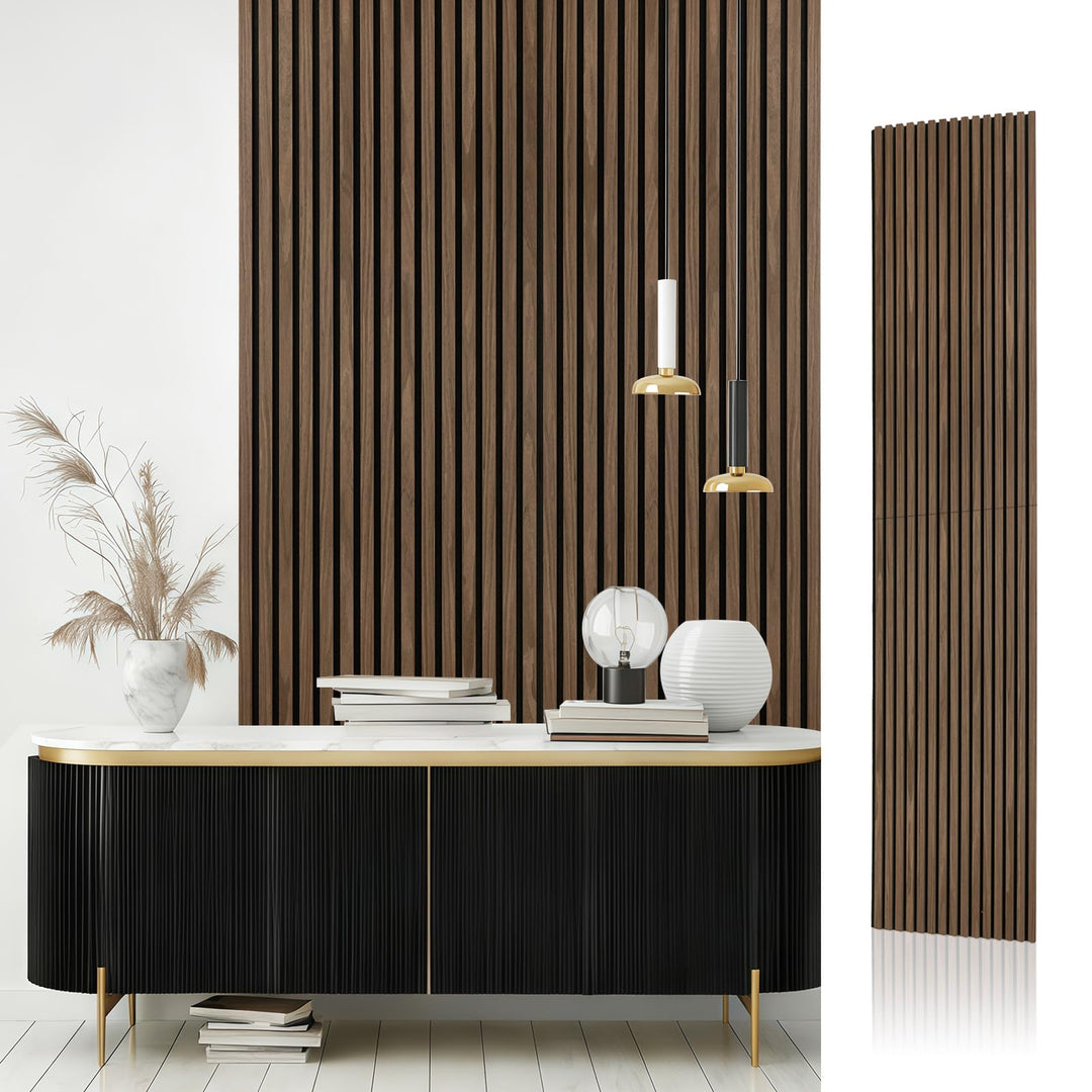 AKK-STAVE Akustikpaneele Holz 240x60 cm (1er-Set 1,44 m²) - Akustik Paneele & Holzpaneele Wand für S