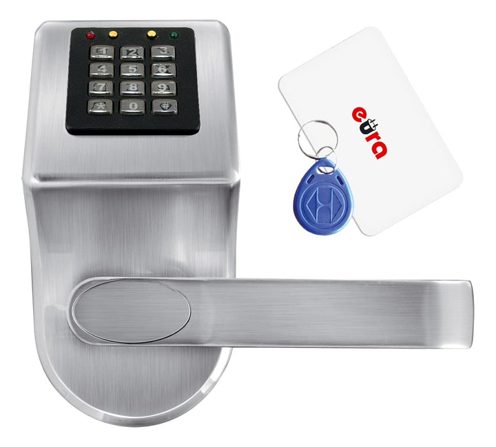 EURA ELH-70B9 Smartes Türschloss mit Griff, Codeschloss, RFID-Näherungsleser, universeller Riegelabs