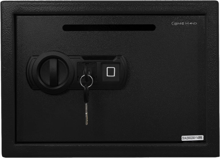 Genie Hand | Biometrischer Fingerabdruck-Sensor Tresor mit Einwurfschlitz - Anti Bounce - B-Schloss