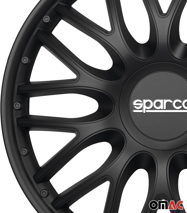 Sparco SPC1696BK Wheel Trims Rome Black, Set of 4, 16-Inch ROMA 16 zoll SCHWARZ, ROMA 16 zoll SCHWAR