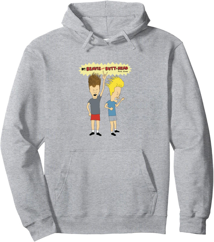Beavis and Butt-Head Logo Rock Out Color Pullover Hoodie