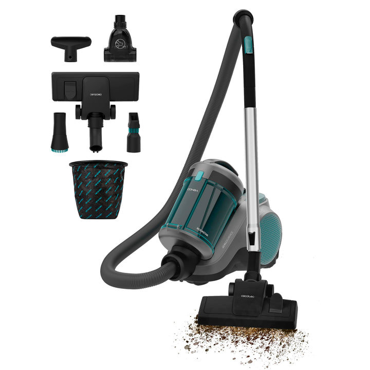 Cecotec Schlittenstaubsauger mit oder ohne Beutel Conga Rockstar Cyclonic Powerbag. 900W, Starke Sau