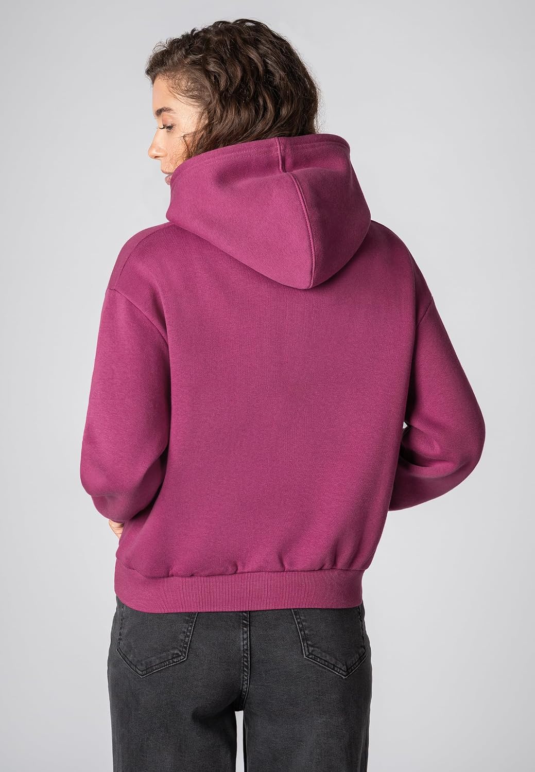 Sublevel Damen Basic Pullover Hoodie mit Mini-Print XS Rosa, XS Rosa