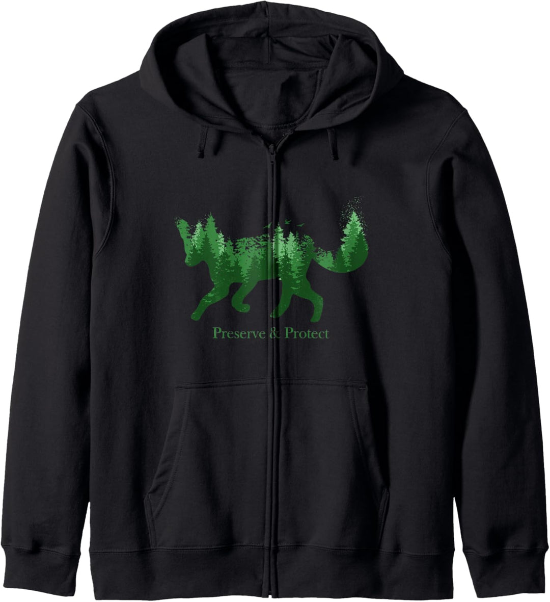Fuchs Silhouette Preserve & Protect Umweltschutz Klimaschutz Kapuzenjacke