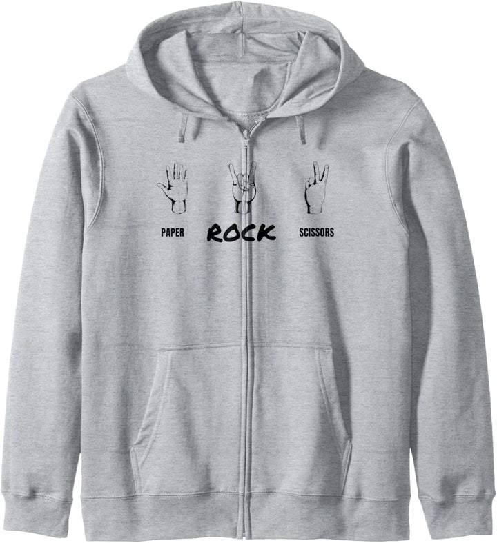 Paper Rock Scissors Metal Shirt lustiges Rock Musik Festival Kapuzenjacke